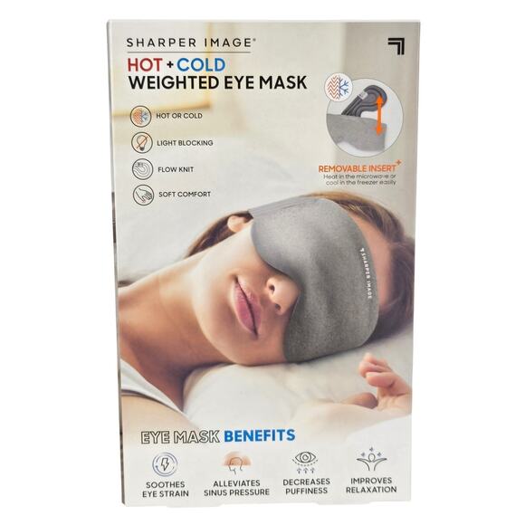 SHARPER IMAGE WEIGHTED HOT & COLD EYE MASK – RELAXATION & PAIN RELIEF - Picture 1 of 3
